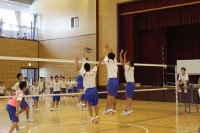 アタックにブロックに、本格的です。